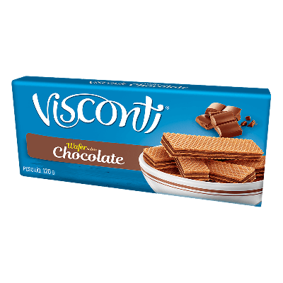 Biscoito Visconti Wafer Chocolate 120g