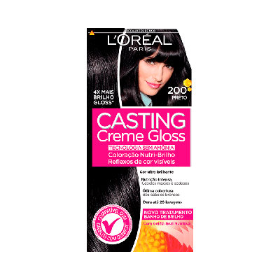 Tintura Para Cabelo Casting Creme Gloss Preto 200 L'Oréal