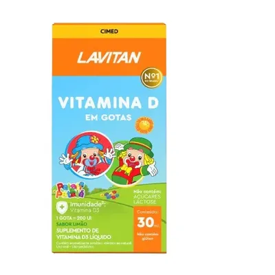 Lavitan Vitamina D Infantil Sabor Limão Cimed 30Ml