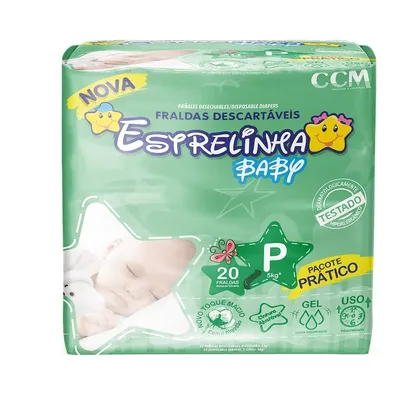 Fralda Estrelinha Baby P 20Unidades