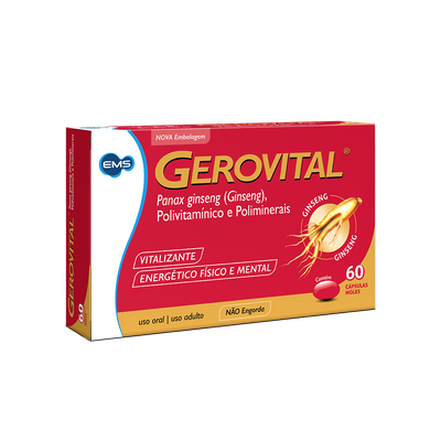 Gerovital Ems Caixa Com 60 Cápsulas Gelatinosas Moles