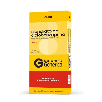 Cloridrato De Ciclobenzaprina 10Mg Cimed 30 Comprimidos