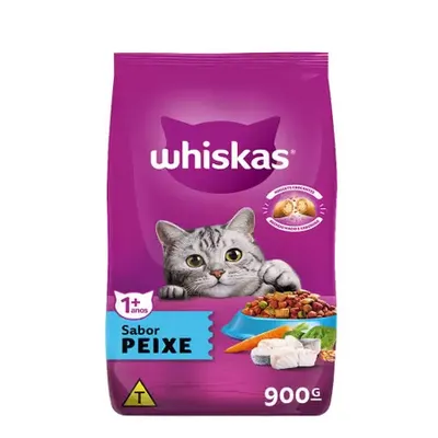Ração Para Gatos Adultos Sabor Peixe Whiskas 900G