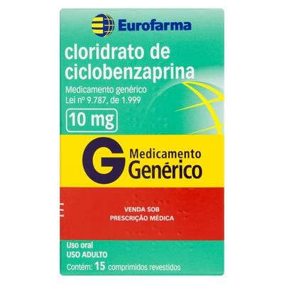 Cloridrato De Ciclobenzaprina 10Mg Cimed 15 Comprimidos
