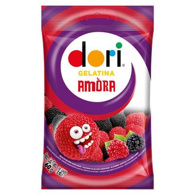 Bala De Gelatina Sabor Amora Dori 60G