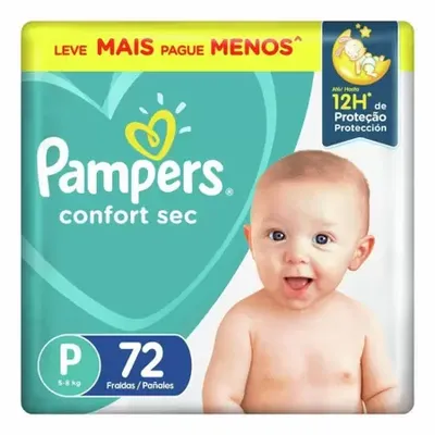 Fralda Confort Sec P Pampers 72Un