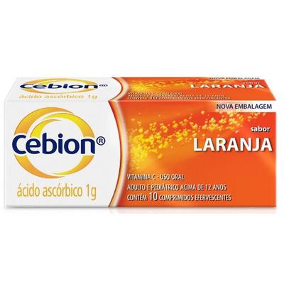 Vitamina C 1g Laranja Cebion  10 Comprimidos Efervescentes