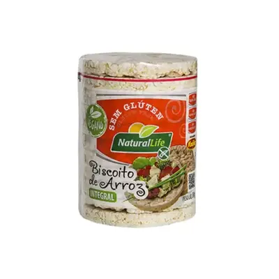 Biscoito de Arroz Sem Glúten Grande Natural Life 80g