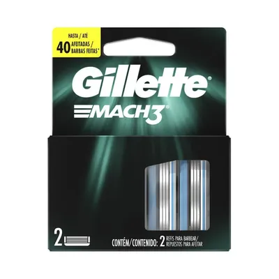 Carga Gillette Mach 3 Corpo 2 unidades