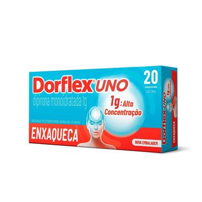 Dorflex Uno 1G Sanofi Com 20 Comprimidos