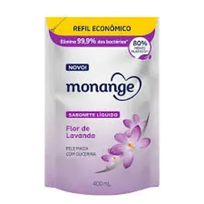 SABONETE LIQUIDO MONANGE REFIL FLOR DE LAVANDA 400ML