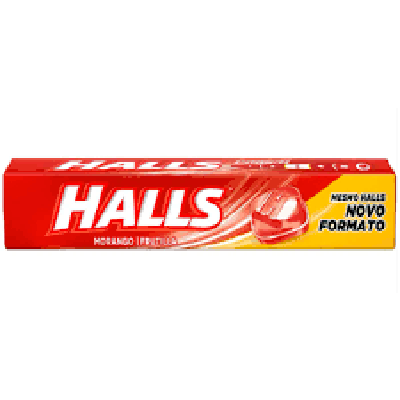 Bala Morango Pacote 28g - HALLS