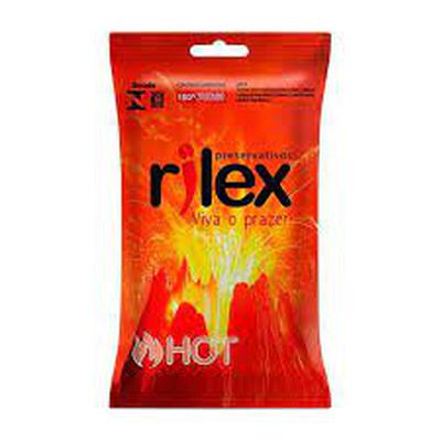 Preservativo Lubrificado Rilex Hot pacote com 3 unidades