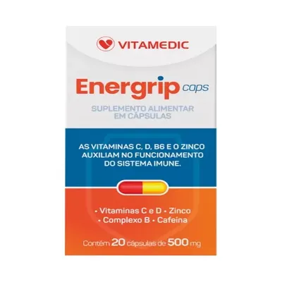Energrip 500mg 20 Capsulas - VITAMEDIC