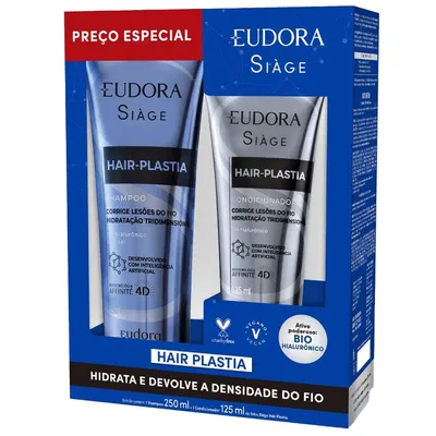Kit Siage Hair Plast Shampoo+Condicionador+Leave In