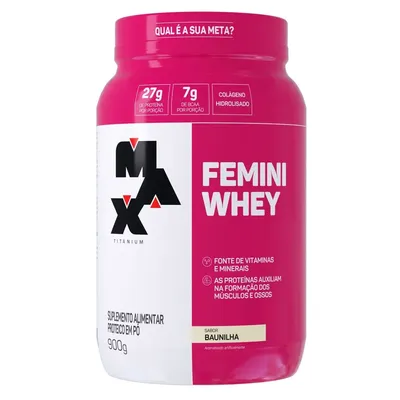 Max Titanium Femini Whey Baunilha 900G