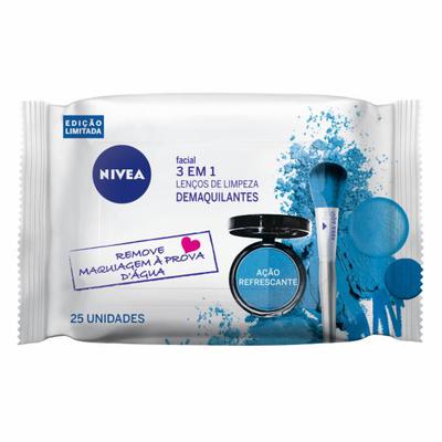 Lenços De Limpeza Nivea Visage 3X1 Vitamina E 25 Un