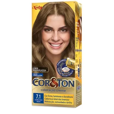 Tintura Para Cabelo Louro Cinza Médio 7.1 Cor & Ton