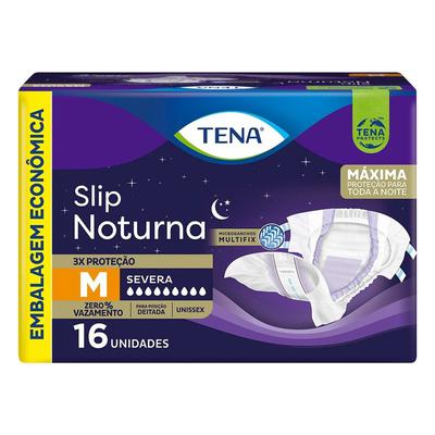 Fralda Geriátrica Slip Noturna Tamanho M Tena Com 16Un