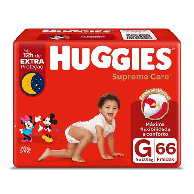 Fralda Huggies Supreme Care Unissex G - 66 unidades