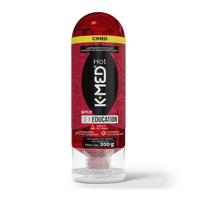 Lubrificante Íntimo Gel Hot Sex Education K-Med Squeeze 200g