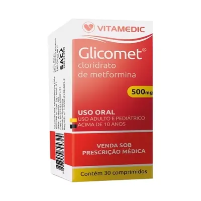 Glicomet 500Mg Vitapan 30 Comprimidos