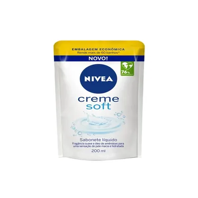 Sabonete Nivea Líquido Creme Soft Refil 200Ml
