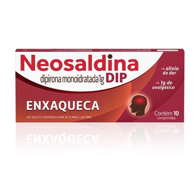 Neosaldina Dip Dipirona Monoidratada 1g 10Comprimidos-HYPERA