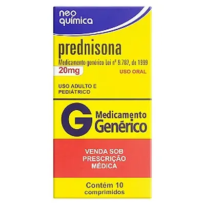 Prednisona 20Mg Caixa Com 10 Comprimidos