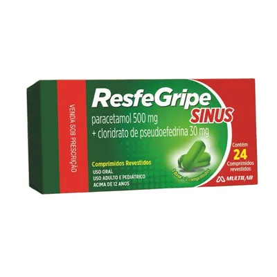 RESFEGRIPE SINUS 500MG 24CP(MUL)