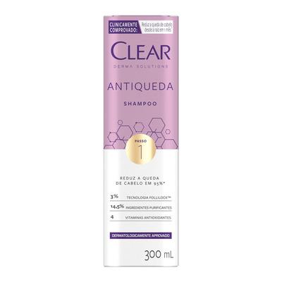 SHAMPOO ANTIQUEDA CLEAR DERMA SOLUTIONS FRASCO 300ML