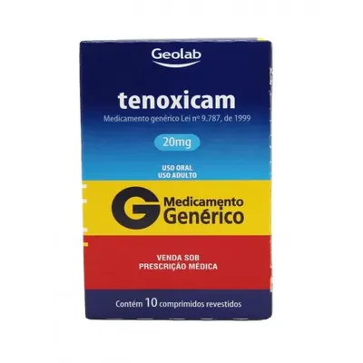 Tenoxicam 20Mg Geolab Caixa Com 10 Comprimidos