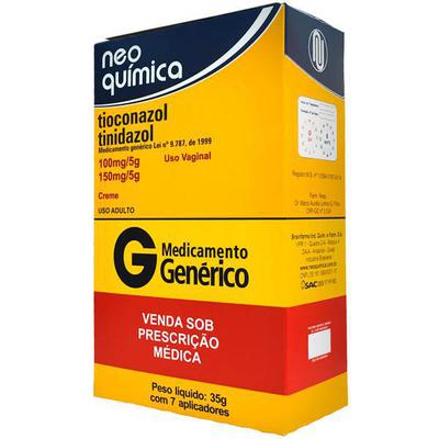 Tioconazol+Tinidazol 35g  Creme Vaginal+7Aplic -NEO QUÍMICA